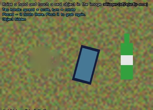 Step 6: Fist: hide the object, the background stays.